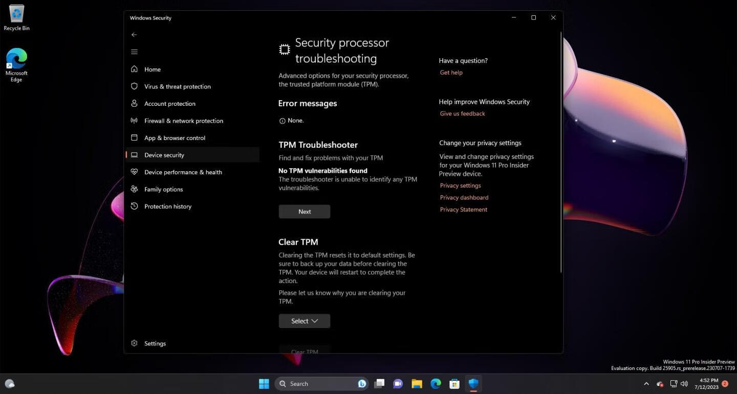 Windows 11新功能揭秘：微软研发全新TPM故障排除程序