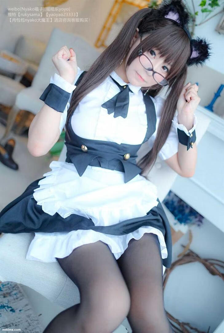 图片[4]-​摇摇乐yoyo&Nyako喵子《诱人女仆》 [Cosplay福利] 写真集[130P]-美了么