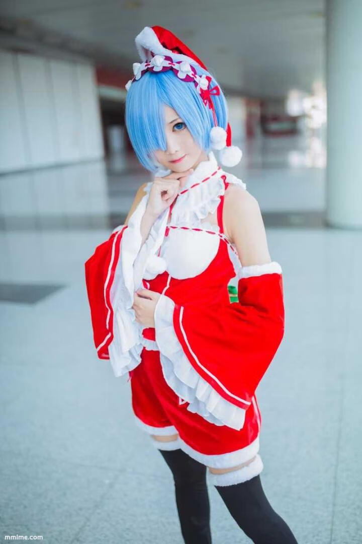 图片[3]-羽天Shine - NO.29 RE从零开始的异世界生活COS蕾姆可爱场照圣诞 [13P5MB]-美了么