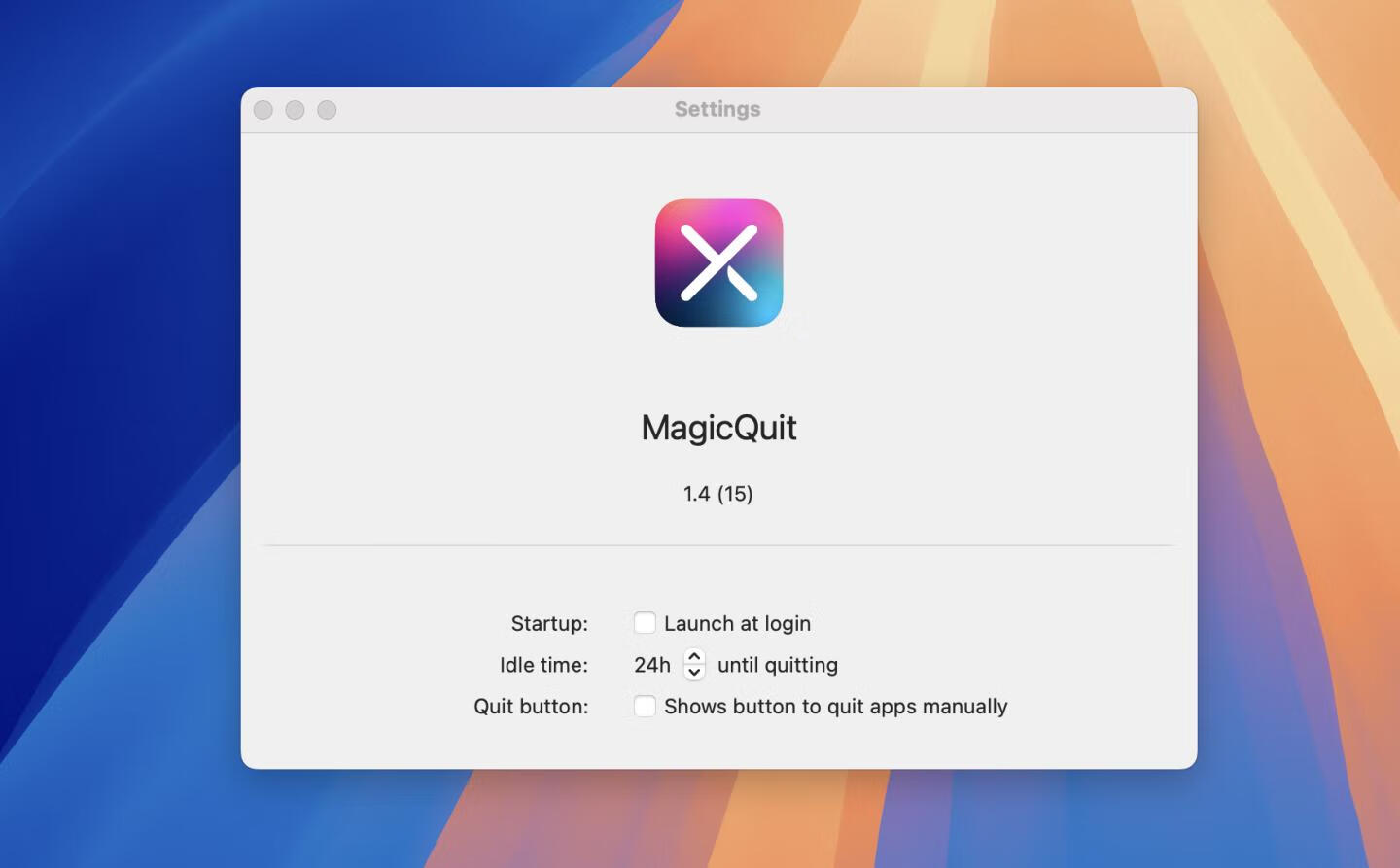 MagicQuit for mac v1.4免费版 自动关闭 macOS 应用