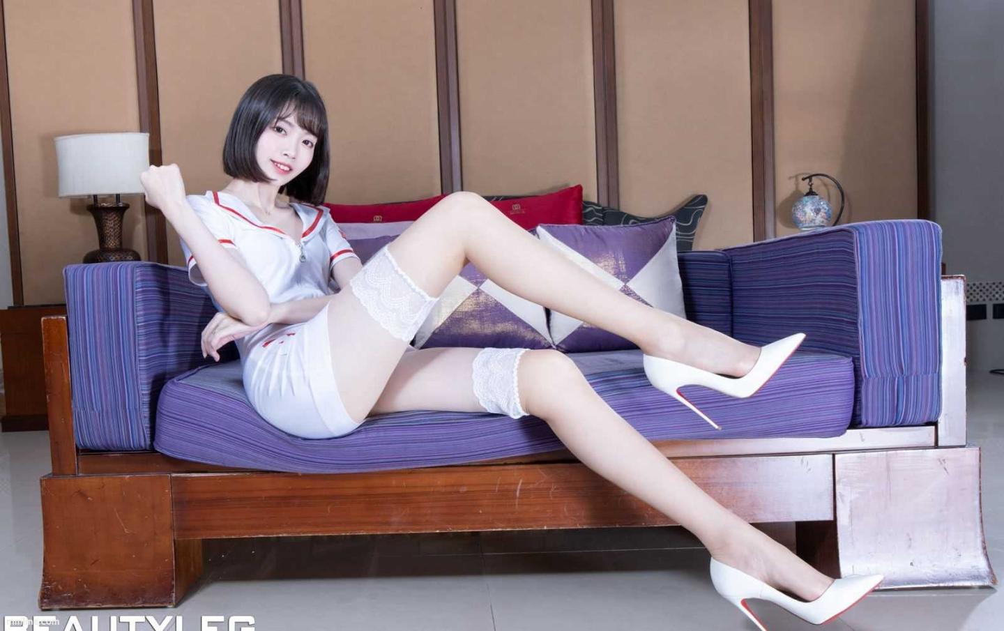 图片[2]-Beautyleg白丝加黑丝Joanna短发美少妇极品美腿高跟-美了么