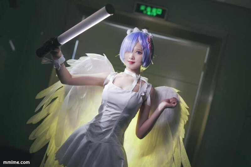 图片[2]-羽天Shine - NO.54 蕾姆鬼天使漫展场照~ [12P6MB]-美了么