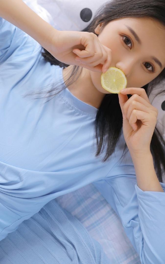 图片[5]-蓝衣长腿少女浴室性感写真-美了么