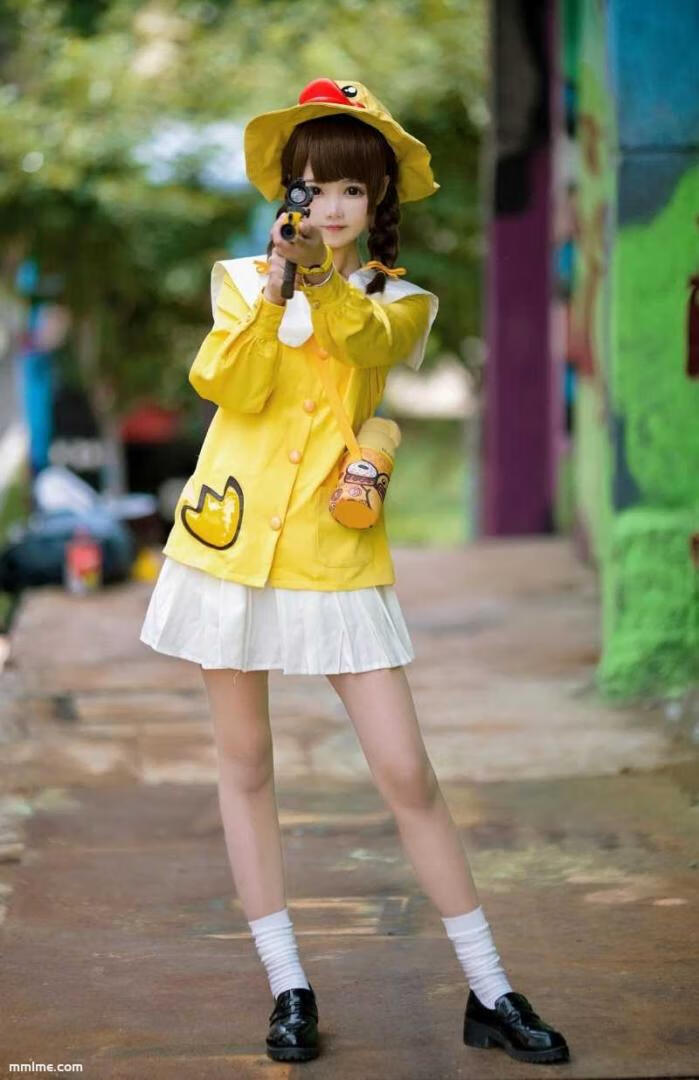 羽天Shine - NO.47 和平精英COS可爱JK 小黄鸭~ [9P11MB]-美了么