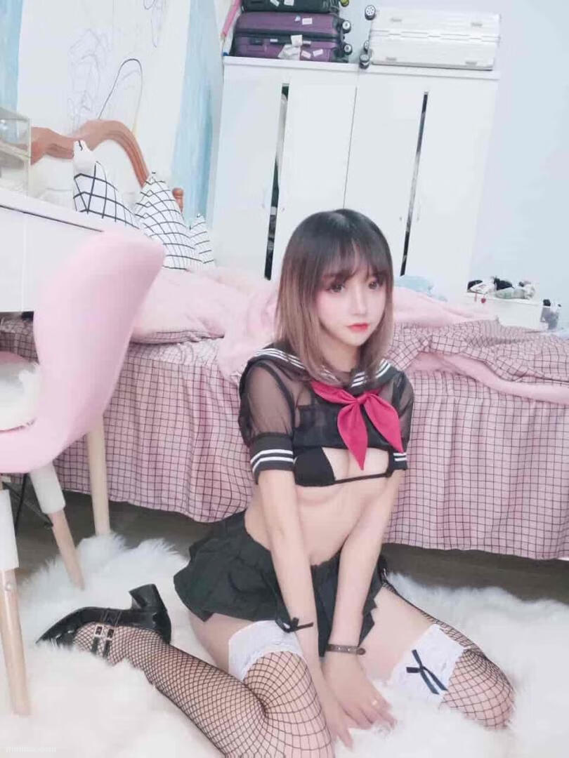 图片[2]-MX.0080 过期米线线喵 透明JK网袜-美了么