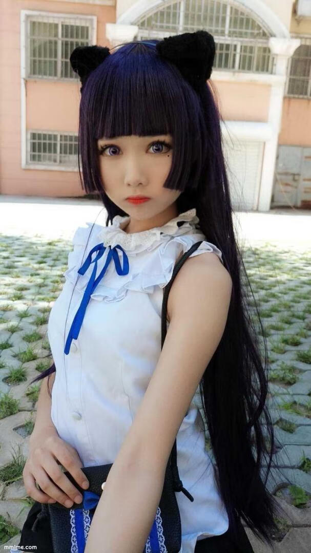 羽天Shine - NO.49 黑猫我的妹妹哪有这么可爱COS可爱五更琉璃妹妹 [5P3MB]-美了么