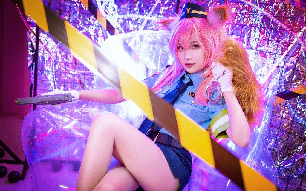 图片[4]-性感玉藻前女警cosplay写真图片-美了么