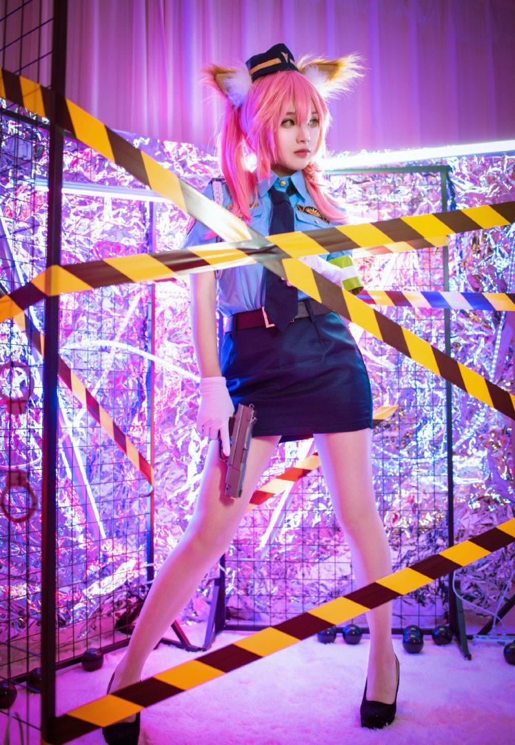 图片[2]-性感玉藻前女警cosplay写真图片-美了么