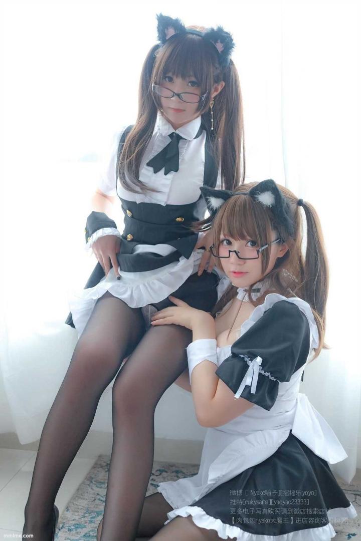 ​摇摇乐yoyo&Nyako喵子《诱人女仆》 [Cosplay福利] 写真集[130P]-美了么