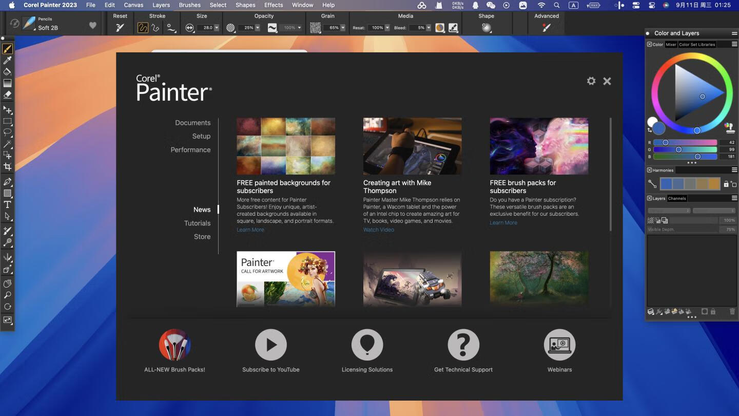 Corel Painter 2023 for mac v23.0.0.352激活版 强大的数字绘画软件