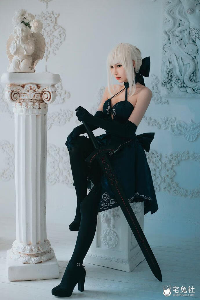 Vams子 NO.007 黑贞 (2).jpg Vams子全套cos图片合集 冷艳妩媚的义眼女神