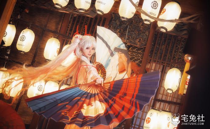 yui金鱼 cosplay作品017 阴阳师不知火 (1) 宅兔社.jpg yui金鱼COS儿演绎不知火、食铁兽、兔女郎!美艳绝伦惊艳全场!