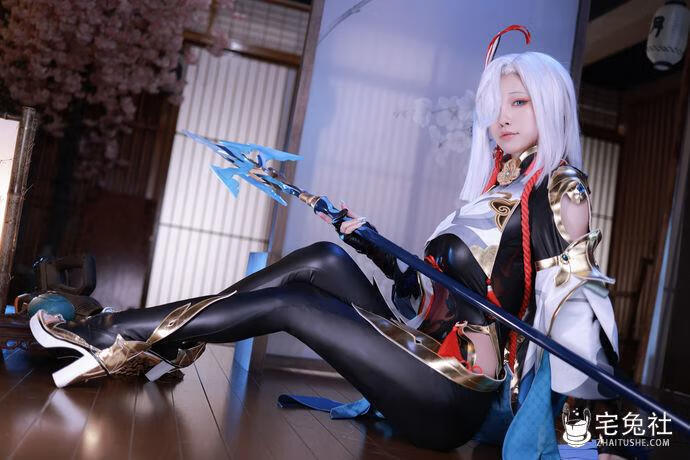 水淼aqua cosplay作品110 原神 申鹤 (2) 宅兔社.jpg 水淼aqua有实战么?夜兰礼服经验丰富花样多