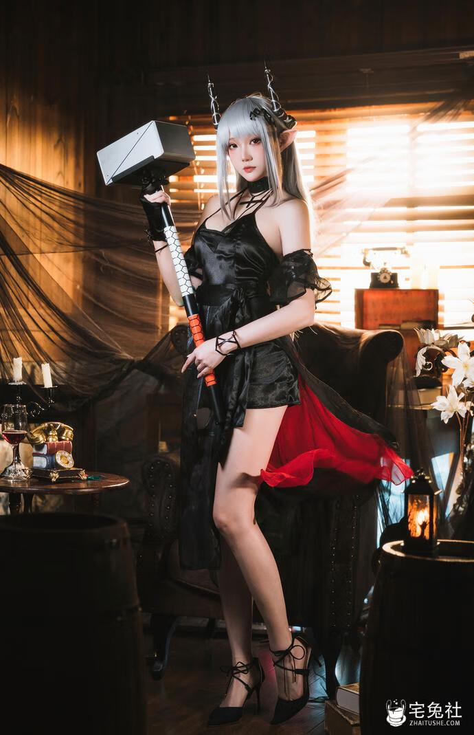 瓜希酱泥岩音律联觉 (2) 宅兔社.jpg 银发女神!瓜希酱泥岩音律联觉零号特工COS可爱的精灵耳朵独具匠心