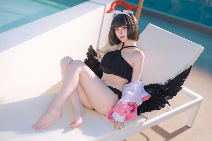 屿鱼 – 蔚蓝档案 静山真白泳装[30P-244M]