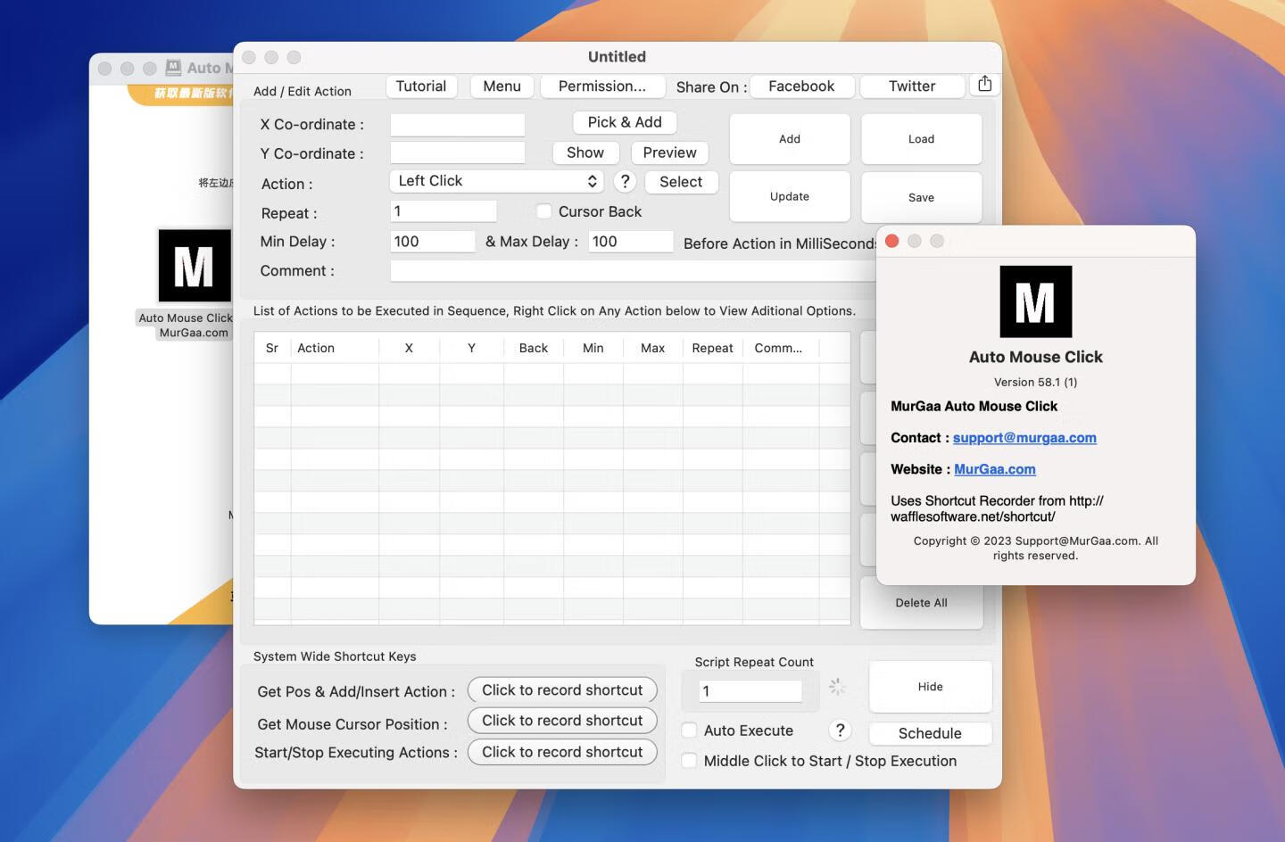 Auto Mouse Click for Mac v58.1直装版 高效、稳定的鼠标连点器软件