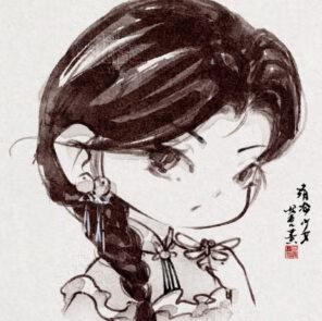 蓉儿古风水墨Q版头像团练2023