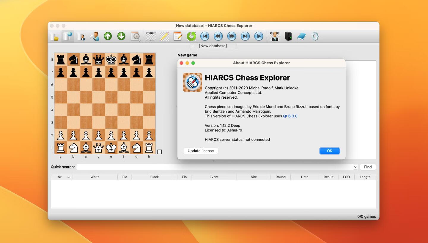 HIARCS Chess Explorer for Mac v1.12.2注册版 国际象棋数据库软件