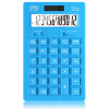 

Effective (deli) 1657A 12 digit large screen solar bright color calculator light blue