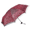 

Jingdong supermarket] paradise umbrella different leopard lace film covered three fold sunny umbrella 33086E red