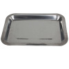 

Red camp barbecue stainless steel food plate rectangular food tray fruit plate barbecue grill grill essential