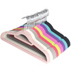 

Jingdong supermarket green reed flocking hanger second generation thickening non-slip color 10 loaded color random