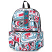 

Canada Inuk Neutral Fashion Casual Polyester Ikquay Backpack IKB12212180042 White Totem Printing C