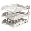 

Effective deli 9217 thick PS material three-tier file disk seat gray 1 installed