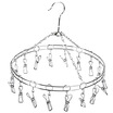 

Mercury stainless steel round clothes rack 18 clip