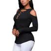 Twippo Camiseta de Mujer con Cruceta y Manga Larga