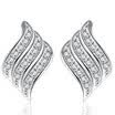 Corea de moda Cubic Zirconia Stud Pendiente Para Las Mujeres Clásico Simple Joyería de Moda Brithday Aniversario Regalo K143