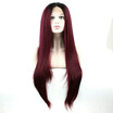Brazilian Remy Hair Lace Front Wigs With Natural Straight Wine Red Human huismerk kopen in de aanbieding