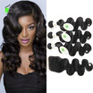 8A Malaysian Virgin Hair Body Wave With Closure 3 Bundles Siyo Products Human Weave huismerk kopen in de aanbieding