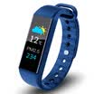 Full pass through the KiFit1 color smart bracelet real-time heart rate monitoring swimming waterproof sports bracelet information call reminder touch big screen sleep monitor sapphire blue