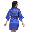 Oye Short Robe Bride Bridesmaid Silk Satin Kimono Dressing Gown Sleepwear Bathrobe oye kopen in de aanbieding