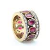 Vintage Turkish Finger Rings Women Round Oval Resin Crystal Caesar Ring Antique Gold Color Ethnic Men Wedding Jewelry Crown Ring
