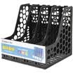 Comix B2014 ABS Durable Quadruple File Bar File Box Document Holder Black Office Stationery