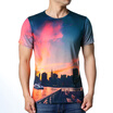 Clothing Loves Fashion Mens O Neck Light Of The City Print Pullover T Shirts clothing loves kopen in de aanbieding