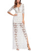 Babyonlinedress 2018 Hollow Out Crochet V Neck Half Sleeve Thigh Slit Maxi Dress babyonlinedress kopen in de aanbieding Babyonlinedress 2018 Hollow Out Crochet V Neck Half Sleeve Thigh Slit Maxi Dress babyonlinedress kopen in de aanbieding