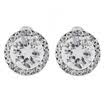 Aiyaya White Gold Plated High Quality Cubic Zircon Round Stud Earrings For Womens