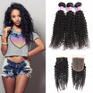 Fastyle Brazilian Virgin Human Hair Kinky Curly Bundles With Lace Closure 4X4 Middle Part 100 Unprocessed Weave fastyle kopen in de aanbieding Fastyle Brazilian Virgin Human Hair Kinky Curly Bundles With Lace Closure 4X4 Middle Part 100 Unprocessed Weave fastyle kopen in de aanbieding