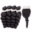 Hcdiva Indian Virgin Hair Loose Wave 4 Bundle With Baby Lace Closure Unprocessed Human hcdiva kopen in de aanbieding Hcdiva Indian Virgin Hair Loose Wave 4 Bundle With Baby Lace Closure Unprocessed Human hcdiva kopen in de aanbieding