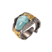 K1 jewelry a mermaid tear ring drops of sea stone mosaic teardrop 925 sterling silver original design Nordic style jewelry tem