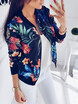 Canis Fashion Womens Ladies Retro Floral Zipper Jacket Casual Coat Outwear canis kopen in de aanbieding