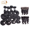 Jsdshine Lace Frontal Closure With 4 Bundles Malaysian Body Wave Virgin Hair Human jsdshine kopen in de aanbieding