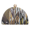 Fawziya Colorblock Semi Circle Women Clutch Purse Evening Straw Clutches fawziya kopen in de aanbieding