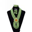 Green Dubai Crystal Beads Jewelry Set African Wedding Necklace Earring Bracelet Set Nigerian Bridal Jewelry Set free shipping