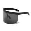 SHAUNA gafas de sol de gran tamaño integradas mujeres medio marco gafas de sol de gran tamaño gafas de los hombres UV400
