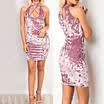 Mini vestido de suéter de fiesta de cóctel sin mangas de punto de otoño invierno de mujer