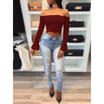 Duopindun Summer Women Casual Off Shoulder Tank Top Vest Blouse Long Sleeve Crop Shirt duopindun kopen in de aanbieding Duopindun Summer Women Casual Off Shoulder Tank Top Vest Blouse Long Sleeve Crop Shirt duopindun kopen in de aanbieding